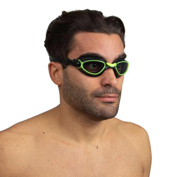 Lunettes de natation Axis Noir-Citron Lentilles Fumées Seac 152-56NL-LF