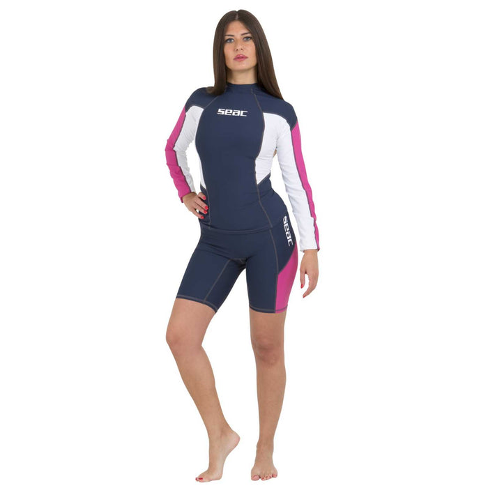 Rash Guard Raa Maniche Lunghe Evo Donna Blu Scuro M Seac 155-1-M