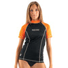 Rash Guard T-Sun Short Woman Black-Orange XS Seac 155-16LNO-XS