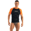 Rash Guard T-Sun Short Man Black-Orange S Seac 155-18-S