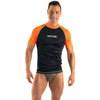 T-shirt Rash Guard T-Sun Court Homme Noir-Orange XXL Seac 155-18-XXL