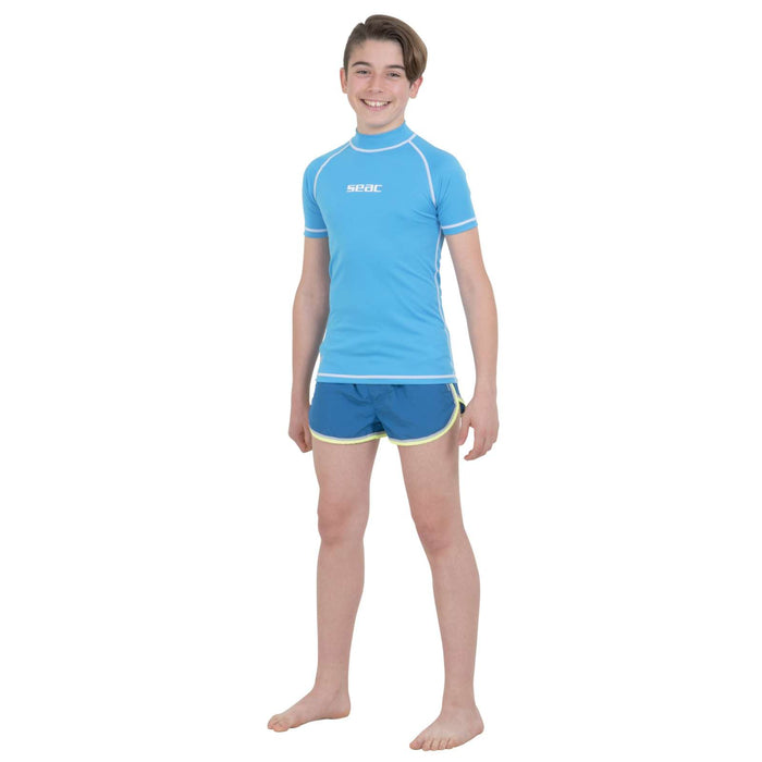 Rash Guard T-Sun Short Kids Boy Light-Blue 11 Years Seac 155-20-11