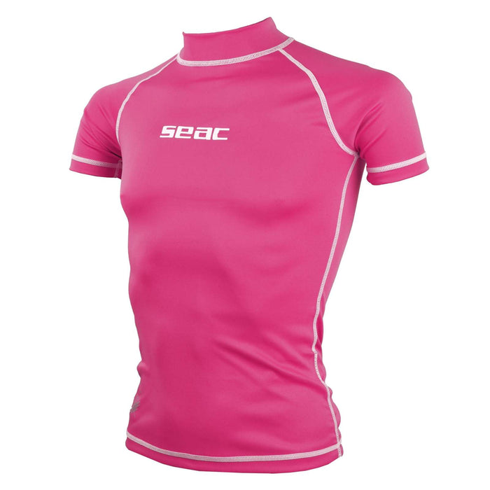 T-shirt Rash Guard T-Sun Court Enfant Fille Rose 7 Ans Seac 155-21-7
