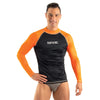 Rash Guard T-Sun Long Homme Noir-Orange XL Seac 155-24-XL