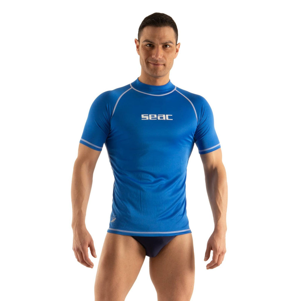 Rash Guard T-Sun Corto Hombre Azul S Seac 155-27-S