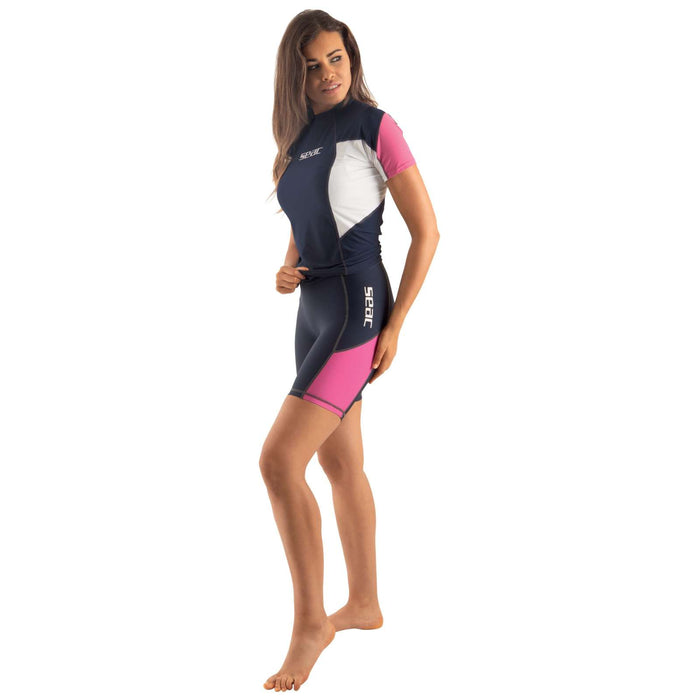 Rash Guard Raa Corto Evo Mujer Azul Oscuro XL Seac 155-3-XL