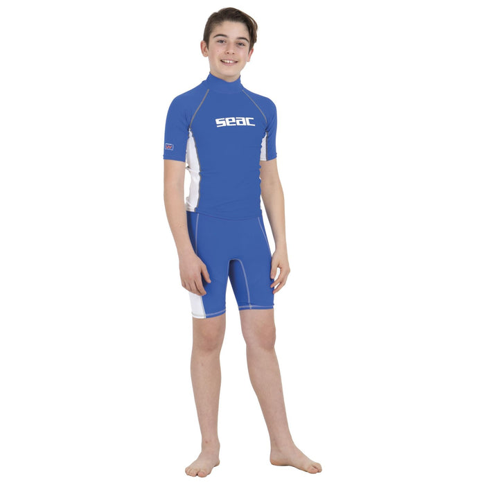 Rash Guard Raa Short Kids Evo Blue 10 Years Seac 155-4-10