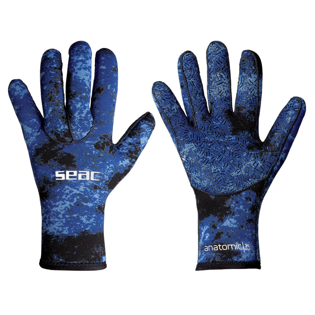 Guantes Anatomic Camo Azul 3,5mm M Seac 16-2-M