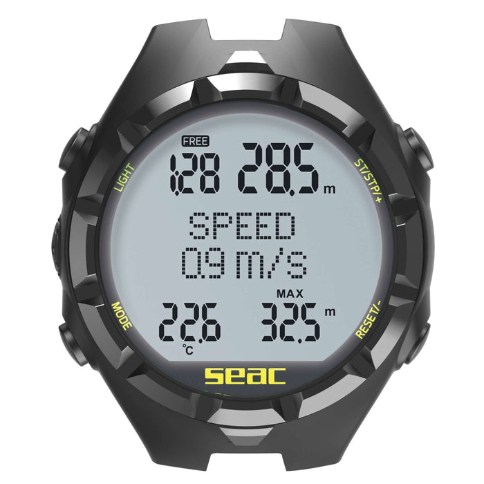 Ordenador de Apnea Freediving Hr Negro-Amarillo Seac 160-31NY