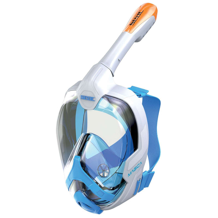 Máscara de buceo de cara completa Magica Blanca-Azul-Naranja S-M Seac 170-10WO-SLT