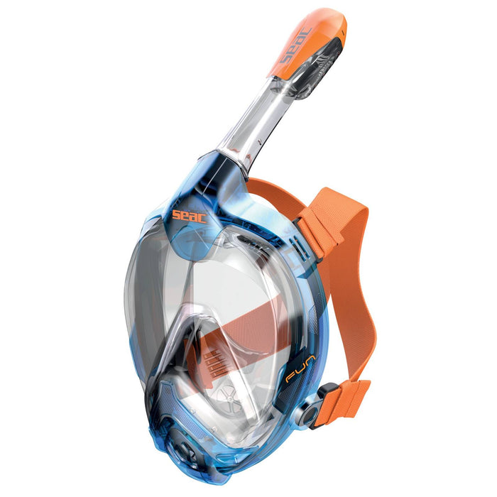 Máscara de buceo de cara completa Magica Gris-Azul-Naranja XS-S Seac 170-14BO-SLT