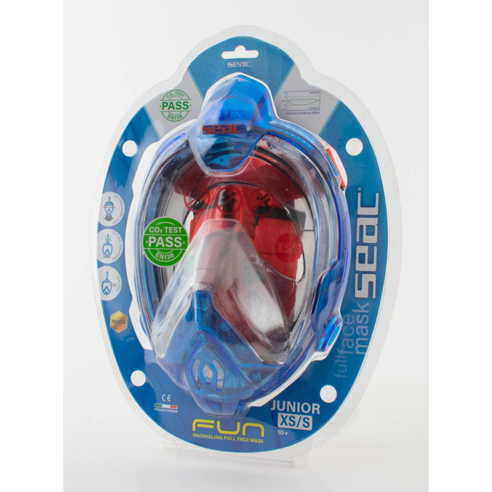 Máscara de buceo de cara completa Magica Gris-Azul-Naranja XS-S Seac 170-14BO-SLT