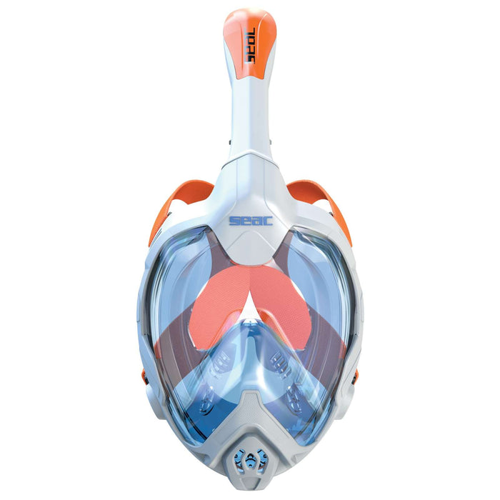 Máscara de buceo de cara completa Magica Blanca-Azul-Naranja XS-S Seac 170-14WO-SLT