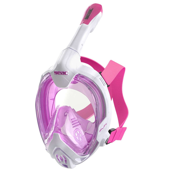 Máscara de buceo de cara completa Magica Blanca-Rosa XS-S Seac 170-14WP-SLT