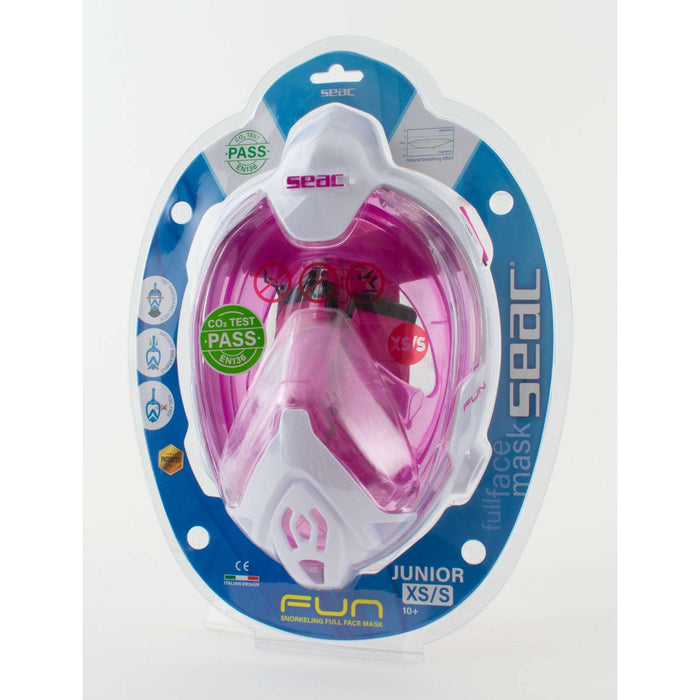 Máscara de buceo de cara completa Magica Blanca-Rosa XS-S Seac 170-14WP-SLT
