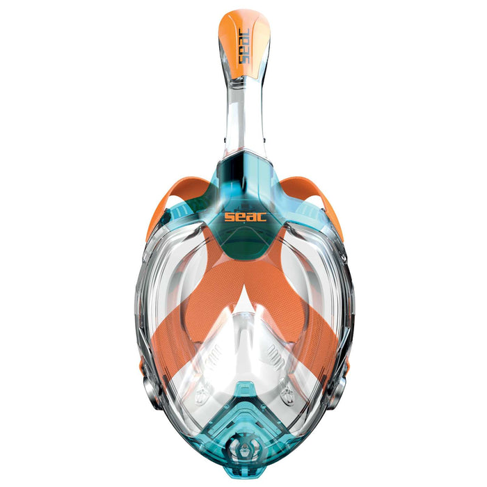 Máscara de buceo de cara completa Libera Acuamarina-Naranja XS-S Seac 170-7AO-SKL