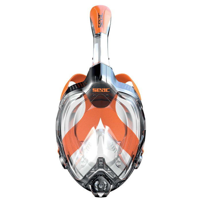 Máscara de buceo de cara completa Libera Negro-Naranja XS-S Seac 170-7NO-SKL