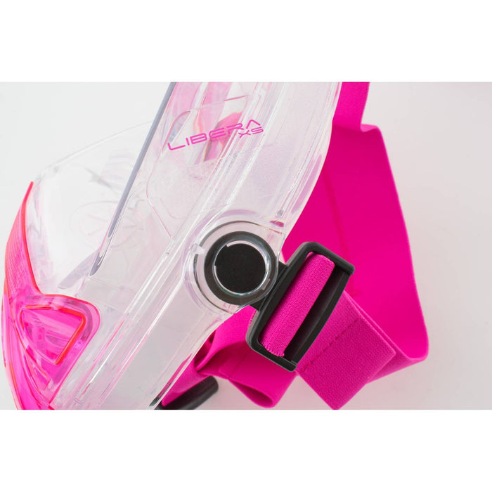 Máscara de buceo de cara completa Libera Transparente-Rosa XS-S Seac 170-7TP-SKL