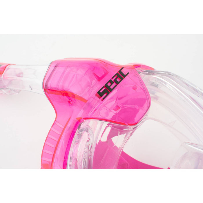 Máscara de buceo de cara completa Libera Transparente-Rosa XS-S Seac 170-7TP-SKL