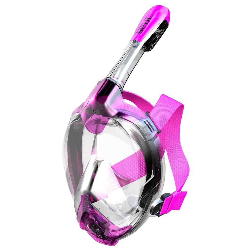 Máscara de buceo de cara completa Libera Transparente-Rosa XS-S Seac 170-7TP-SKL