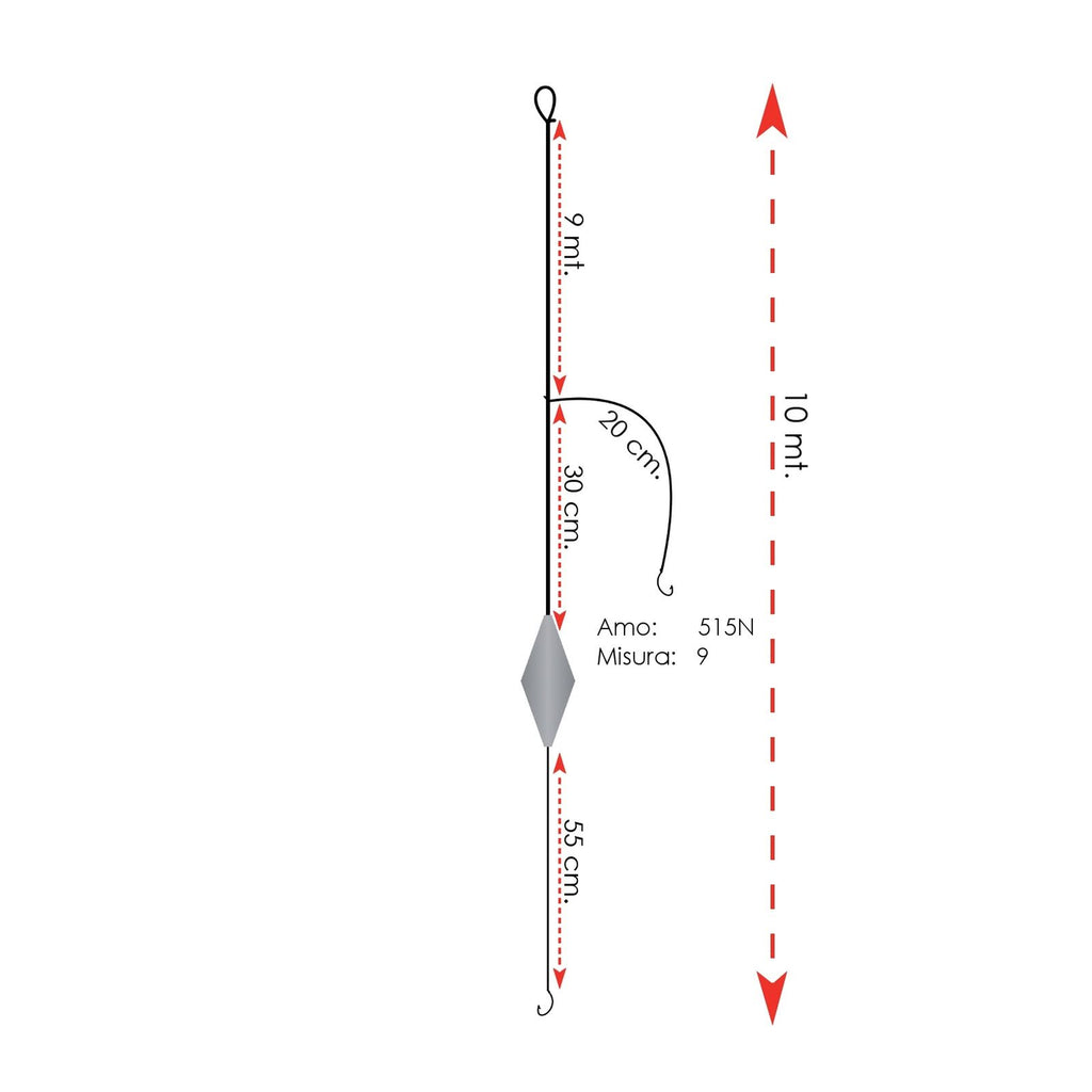 Armadura de caña fija 2 anzuelos Expert Predator 19106