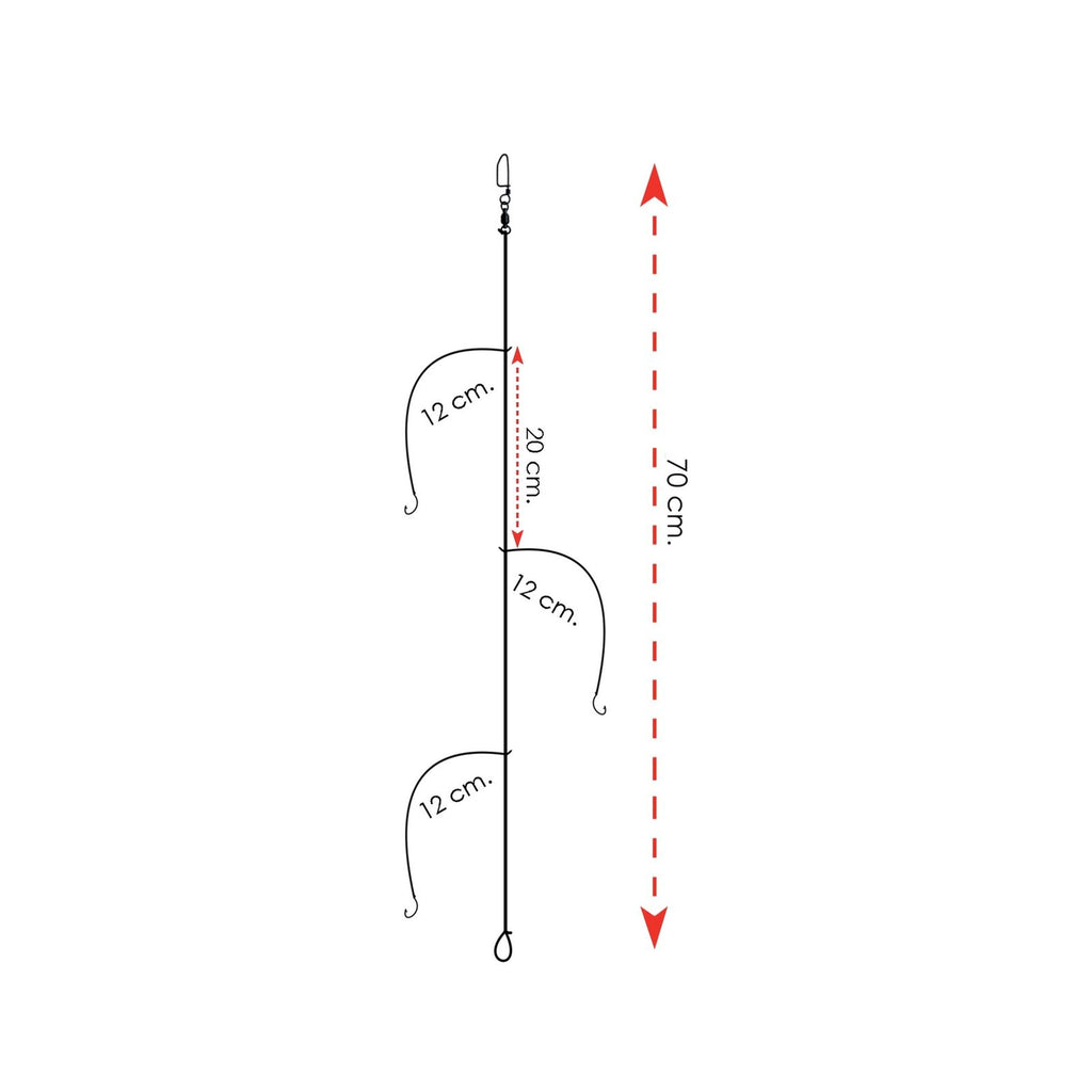 Rigs pronti 3 ganci per orata striata misura 13 Esperto Predatore 2045113