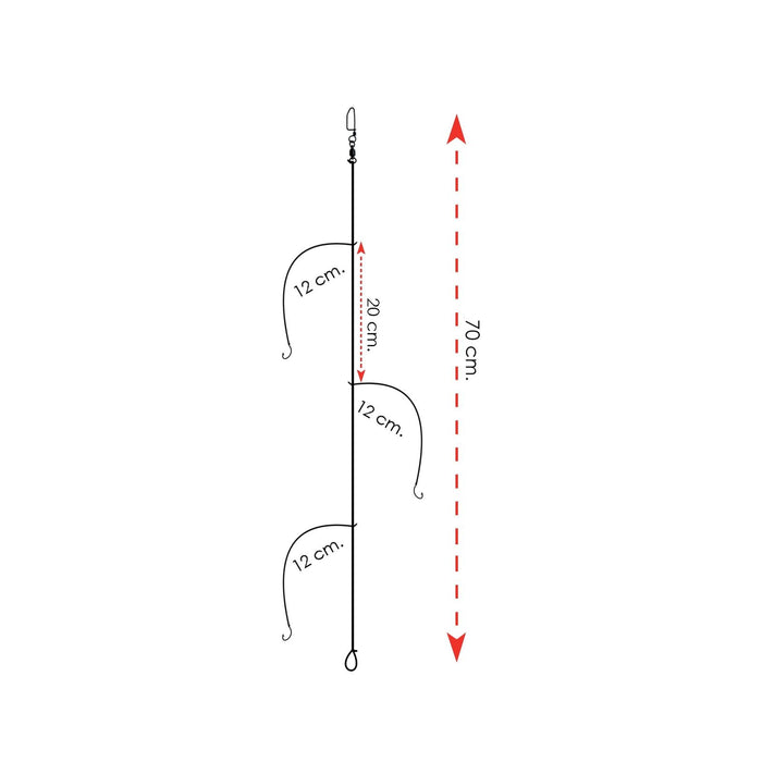 Rigs pronti 3 ganci per orata striata misura 14 Esperto Predatore 2045114