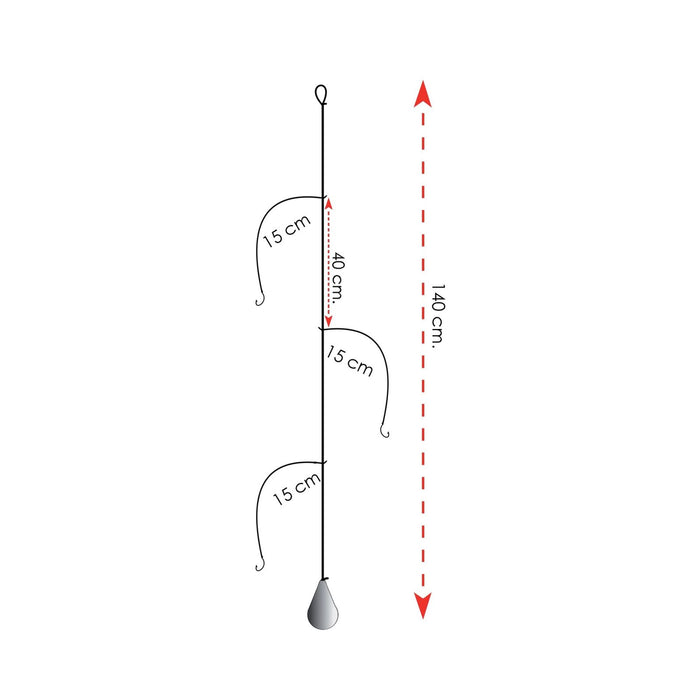 Ready Rigs 3 Hooks And 20g Sinker Expert Predator 2045320