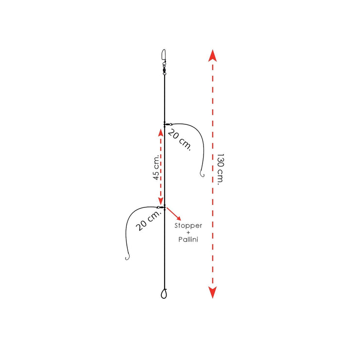 Surfcasting bereit Rigs Kentucky mit Haken Größe 6 Expert Predator 2045606