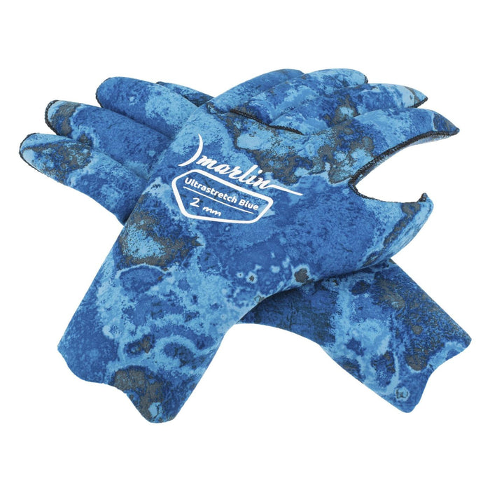 Diving Gloves Ultrastretch 2mm Ocean Blue-Camo Size S Marlin 213188