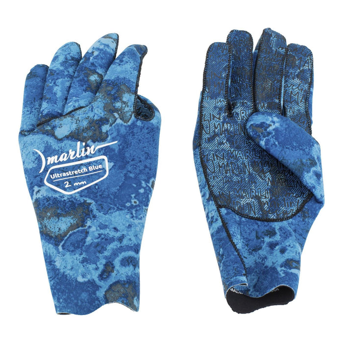 Diving Gloves Ultrastretch 2mm Ocean Blue-Camo Size S Marlin 213188
