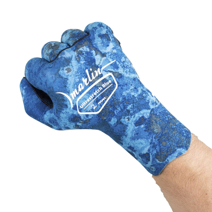 Diving Gloves Ultrastretch 2mm Ocean Blue-Camo Size S Marlin 213188