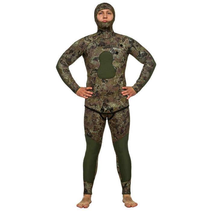 Spearfishing Full Wetsuit Skilur Pro 5mm Green-Camo Size L Marlin 216465