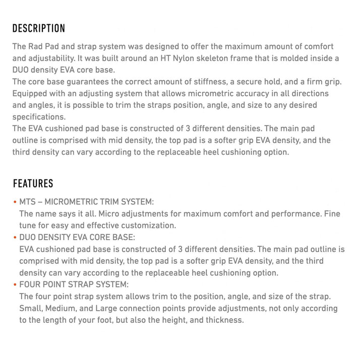 Sistema Rad Pad y correa para kiteboards RRD 25RADP
