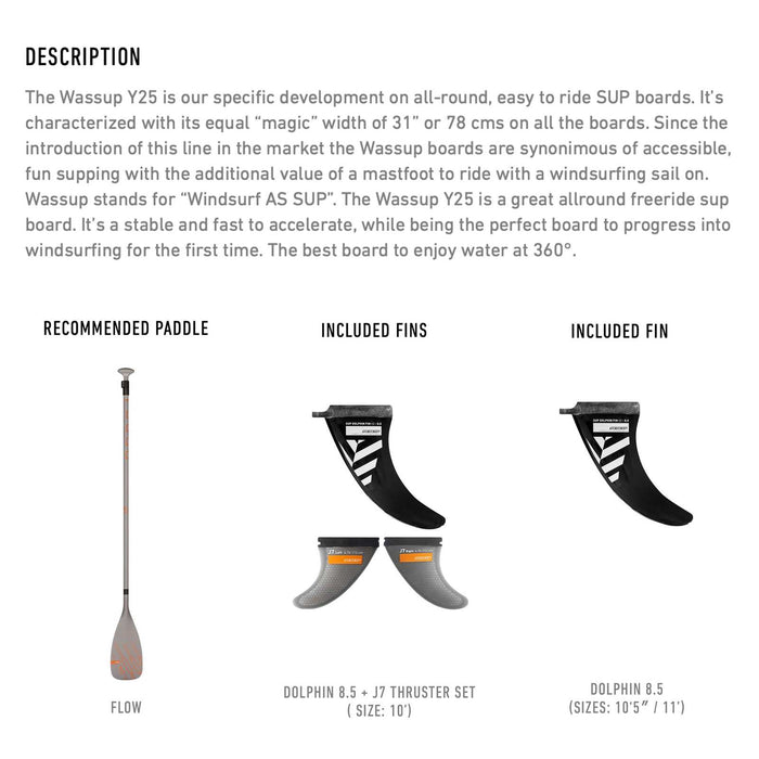 Planche SUP Composite Wassup Lte 10''x31''x4 1-2'' 170l RRD 25WS10LTE