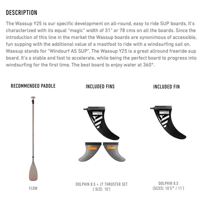 Planche SUP Composite Wassup E-Tech 11''x31''x4 1-2'' 195l RRD 25WS11E