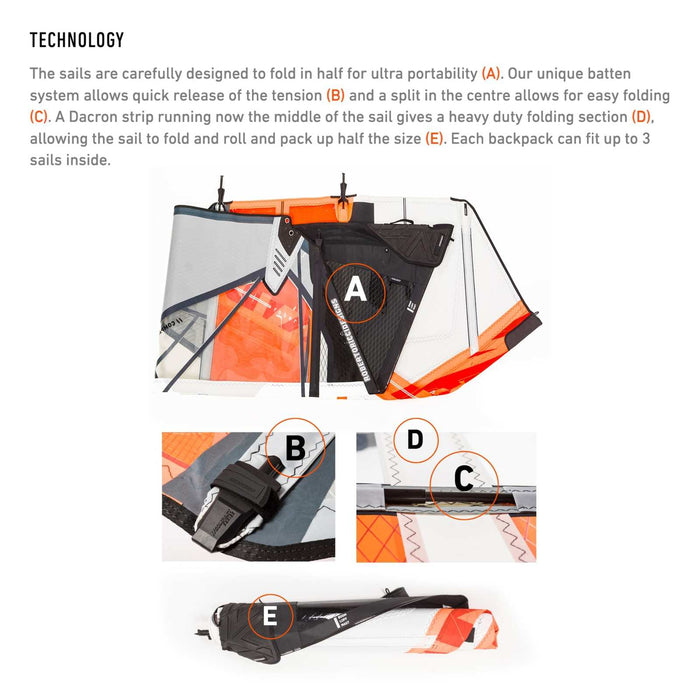 Windsurfing Compact Sail Compact Grom Y26 Size 2.6 RRD 26CG _44_2_6