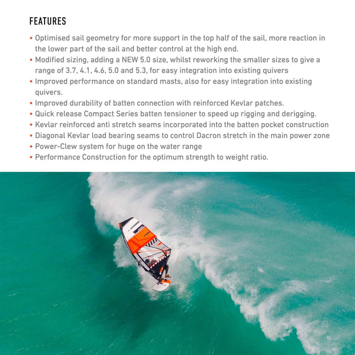 Windsurfing Sail Compact Vogue Y26 Size 4.1 RRD 26CV_44_4_1
