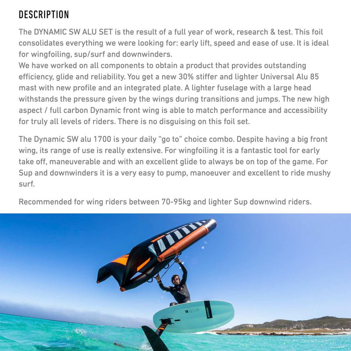 Juego de Hydrofoil Dynamic Sw Alu Y26 1700-85 RRD 26DSWA1700FS