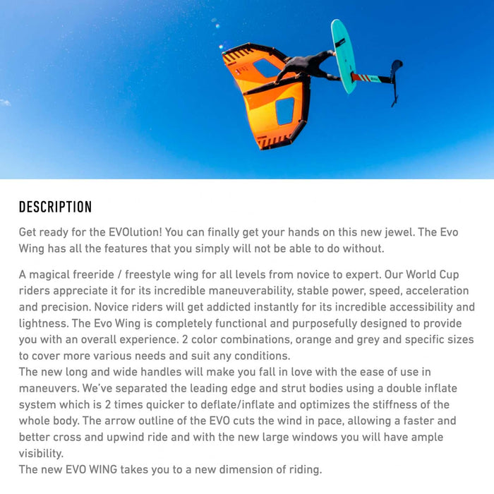Wing Foil Wing Evolution Orange Y26 Size 3.5 RRD 26EW35