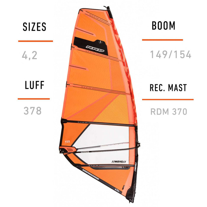 Vela de Windsurf Move Y26 Tamaño 4.2 RRD 26MV_44_4_2
