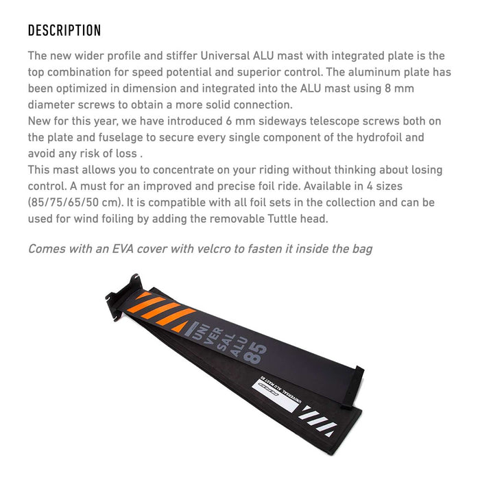 Mástil Hydrofoil Universal Alu 65cm RRD 26UAM65
