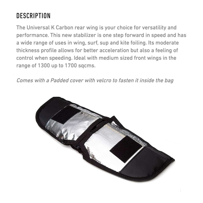 Hydrofoil Rear Wing Universal Full Carbon 38cm RRD 26UFCKHCRW38262