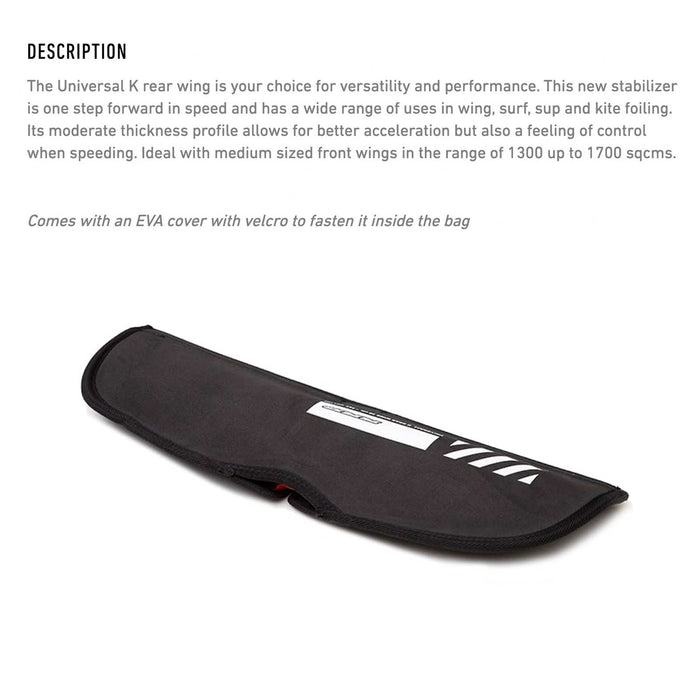 Ala Trasera Universal Hydrofoil De Carbono Híbrido 38cm RRD 26UKHCRW38262