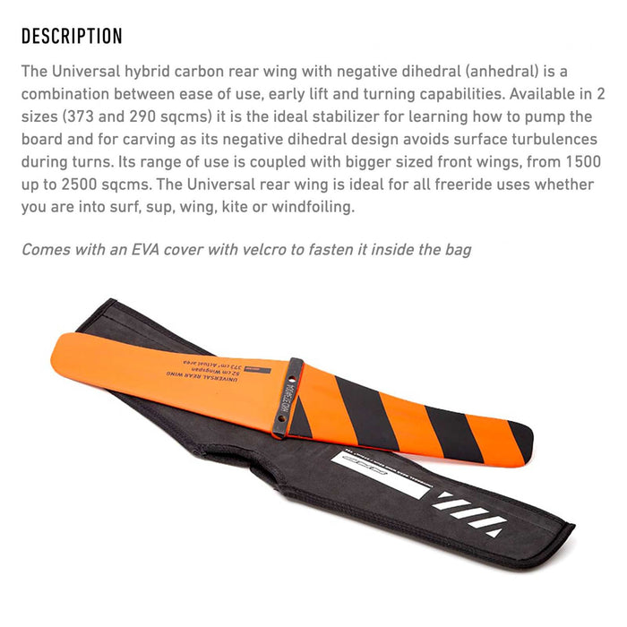 Ala Posteriore Hydrofoil Universale Hybrid Carbon 44cm RRD 26URW44290