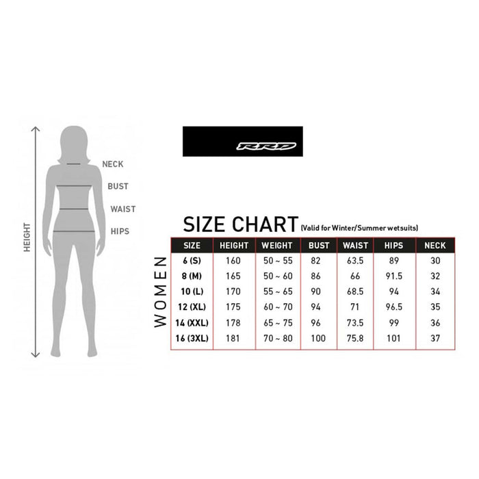 Short Wetsuit Seventysix Shortleg Woman Front Zip 2-2 Grey Size 10-L RRD 2776FZ22SF_10