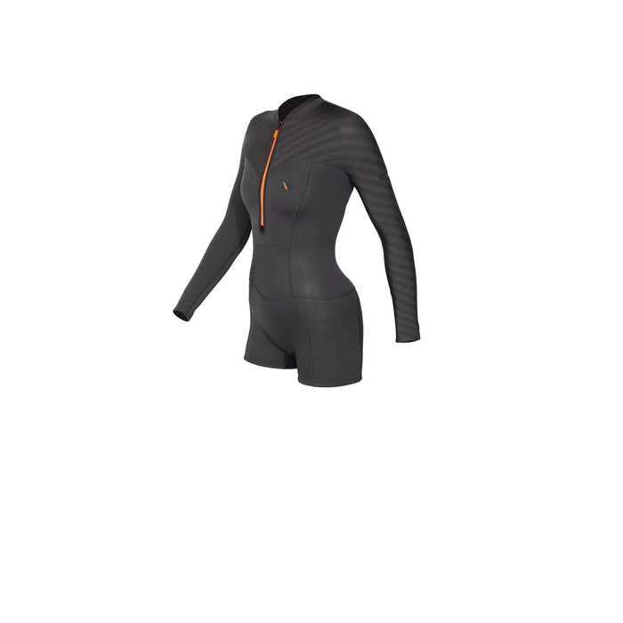 Kurze Neoprenanzug Seventysix Shortleg Damen Frontreißverschluss 2-2 Grau Größe 12-XL RRD 2776FZ22SF_12
