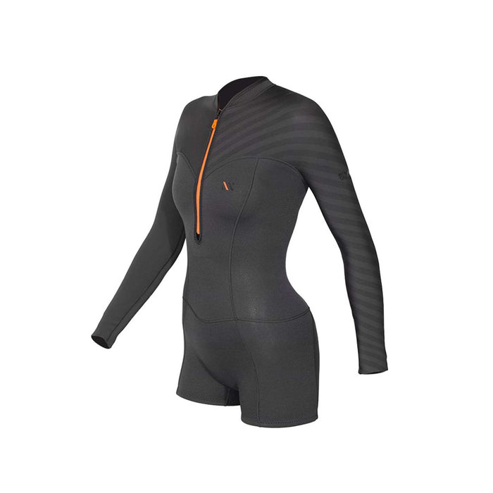 Kurze Neoprenanzug Seventysix Shortleg Damen Frontreißverschluss 2-2 Grau Größe 12-XL RRD 2776FZ22SF_12