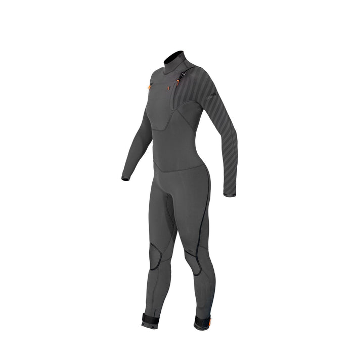 Full Wetsuit Amazone Woman Chest Zip 4-3 Grey Size 6-S RRD 27AMCZ43_6