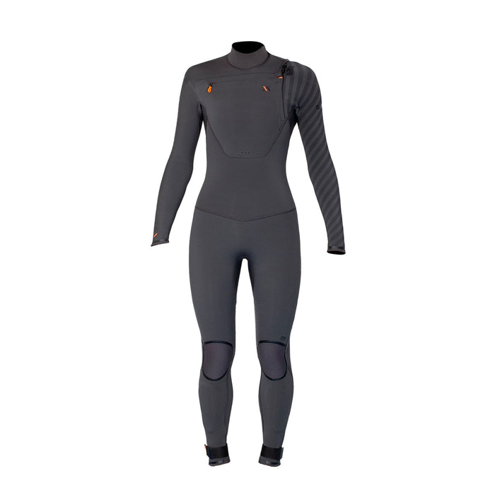 Full Wetsuit Amazone Woman Chest Zip 4-3 Grey Size 8-M RRD 27AMCZ43_8